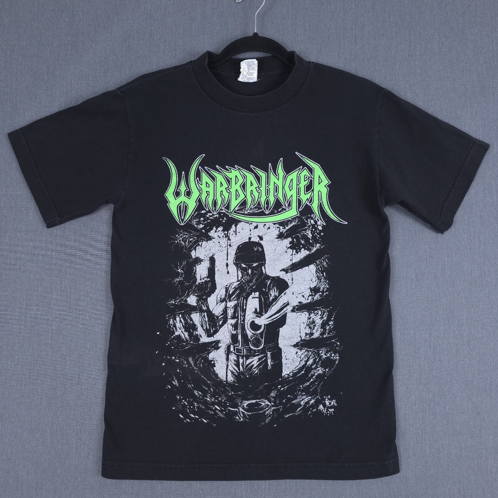 Vintage Warbringer Shirt Size Small Black Shoot To Kill Death Metal Band Tee Y2K